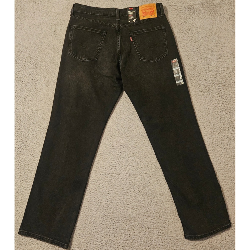 Levis 541 Athletic Taper Mens Black Stretch Jeans Men's Size 34x32 18181-0422